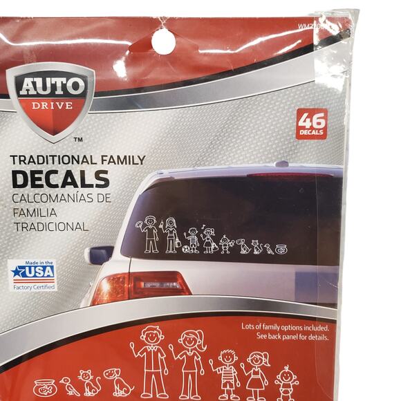 Traditional Family Car Decals For Vehicle 45 Decals Stick Figure Decals Auto - Picture 3 of 13